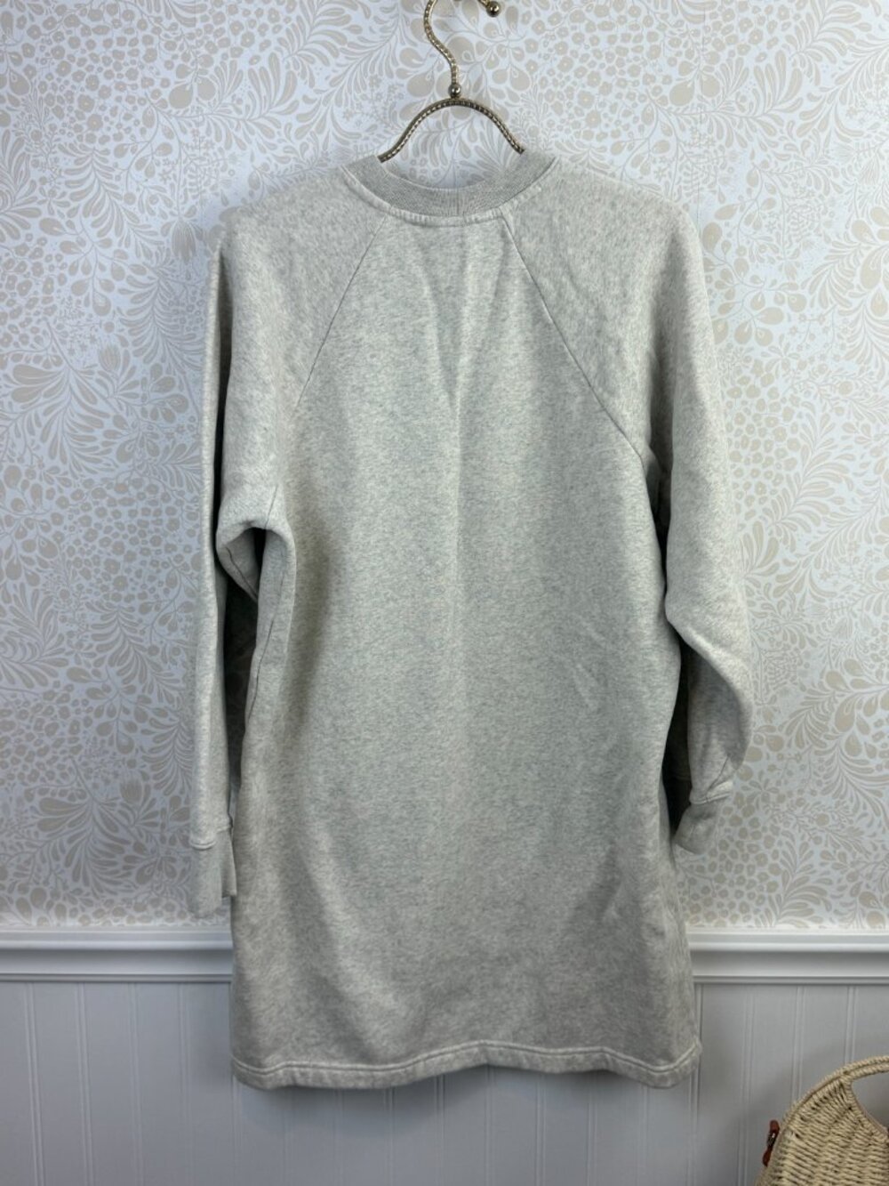 Calvin Klein Jeans Light Gray Archive Logo Fleece Mini Dress - Size - Small - Picture 4 of 8